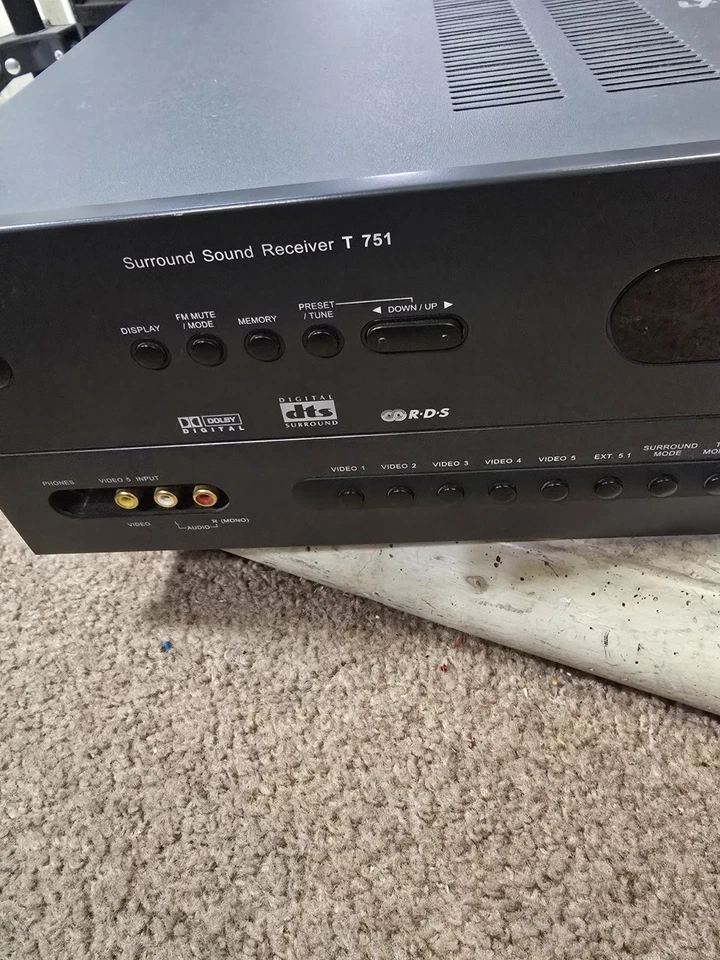 NAD surround sound reciever T751 Untested For Parts Or Repair Only READ - Image 3 of 4
