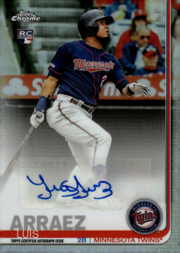 2019 Topps Chrome Update Autograph Refractors #CUALA Luis Arraez Rookie RC