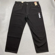 Levis Jeans Mens 44x30 Black Denim Pants 550 Relaxed Fit Tapered Leg Big Tall
