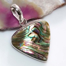 Abalone Shell 925 Silver Plated Pendant 1.7
