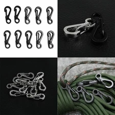 10Pcs Carabiner  for MINI Stainless Steel Key Buckle Snap Spring Clip Hook Set