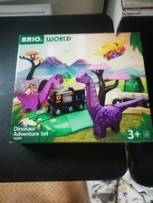 BNIB BRIO World Dinosaur Adventure Set 21-Piece FSC-Certified - Wood Train Set a