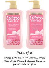 2x Caress Body Wash Daily Silk White Peach  Orange Blossom for All Skin 30 floz