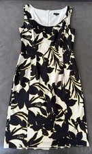 Ann Taylor Sleeveless Sheath Dress Women Size 0 Multicolor Lined Floral Cotton