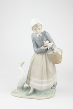 Lladro Figur Hirtin mit Entenküken & Ente #4568