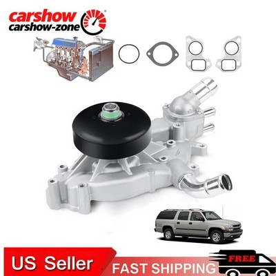 Water Pump With Thermostat For Chevy Silverado Tahoe GMC 4.8 5.3 6.0L AW5104