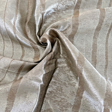 Taupe Metallic Stripe Lightweight Fabric 112"wide 40"L 1.11yds FREE SHIPPING