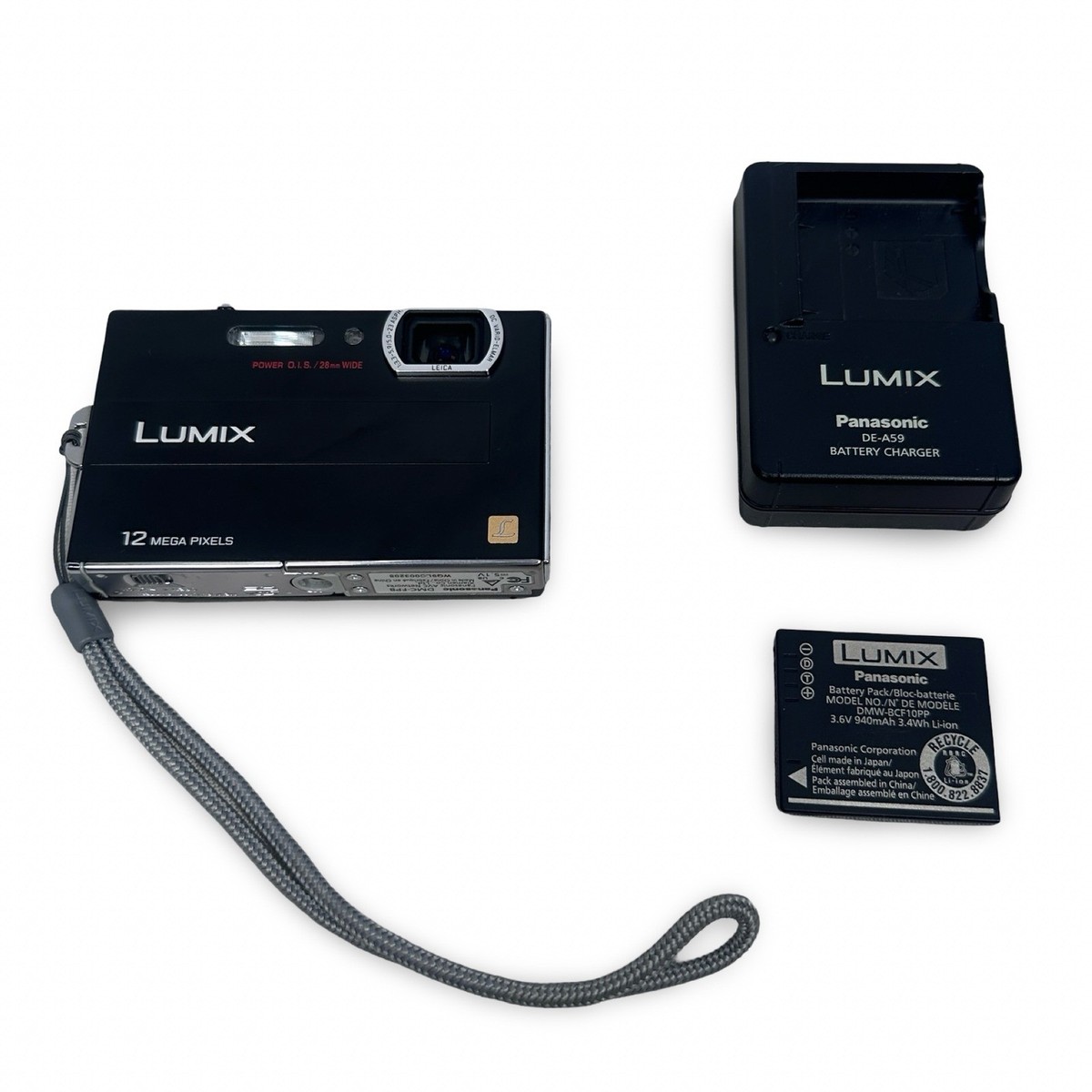 Panasonic Lumix DMC-FP8 12.1MP Digital Camera Black Leica Lens