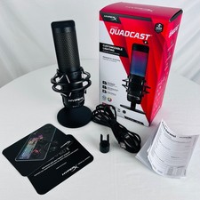 HyperX QuadCast S RGB USB Gaming Microphone Black w/ Box Accessories