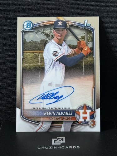 2025 Bowman Chrome Kevin Alvarez Auto 1st Prospect #CPA-KA Astros