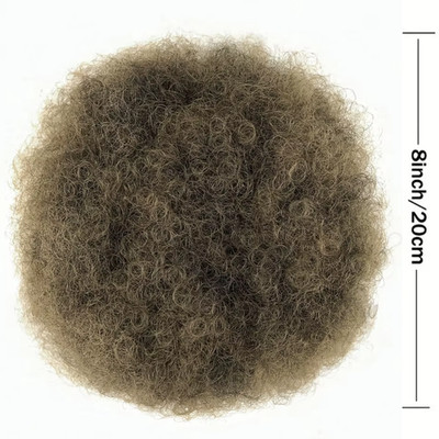 Afro Puff Kordelzug Pferdeschwanz Bun Haarteil Dutt Haargummi Haarverlängerung
