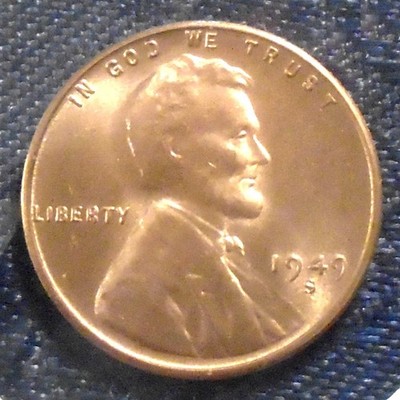 1949 S Wheat Cent BU Gem Brilliant UNCIRCULATED RED MANY BU DATES San Francisco!