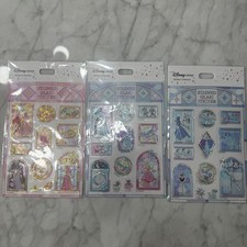 Disney Store Stained Glass Stickers 3 Kinds Princess