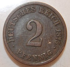 1875 F Germany 2 pfennig