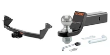 CURT Trailer Hitch Kit w/ 2in Receiver, Ball Mount, Hitch Lock, Pin & Clip 13176