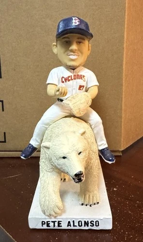 MLB NY Mets Pete Alonso Polar Bear Brooklyn Cyclones Bobblehead.  Limited