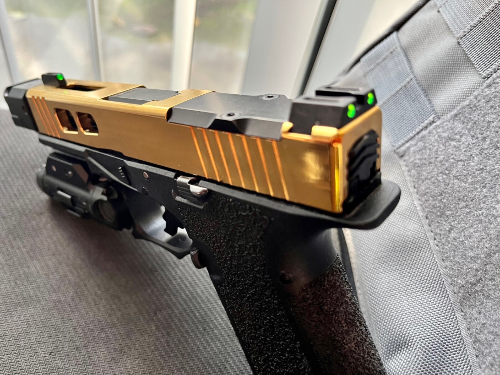 Glock 19 Complete Slide w/ Compensator Gen 3 G19 Gold Upper RMR Cut