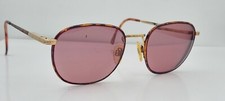 Vintage Marchon Thesis Tortoise Gold Oval Metal Sunglasses Japan FRAMES ONLY