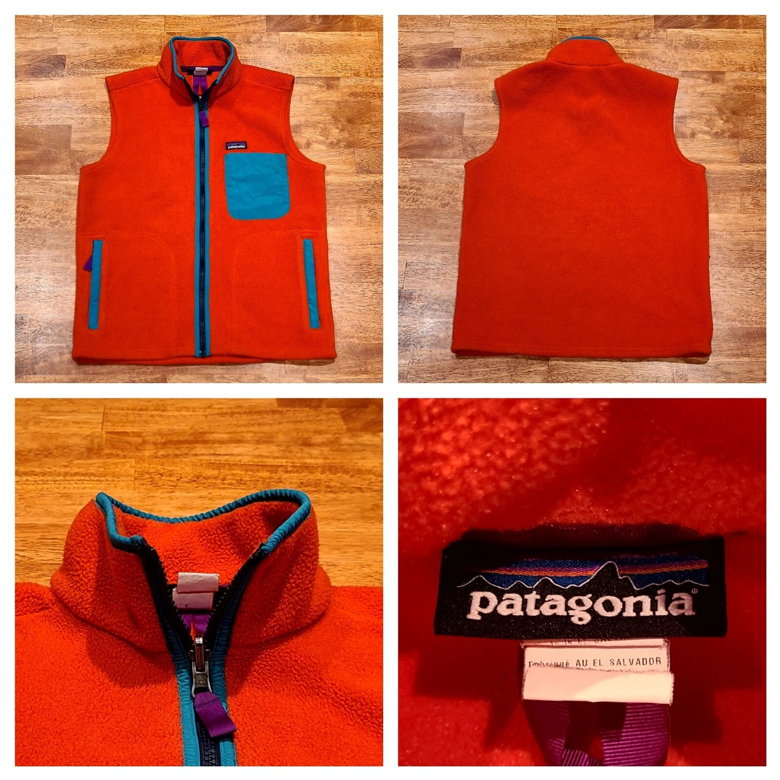 Patagonia Karstens Fleece Vest Full Zip Outdoor Casual 25680 Men's XS Orange