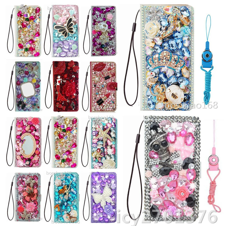 For Samsung Galaxy S25 FE/ S25 EDGE Bling Flip Leather Phone Case wallet cover - Image 2 of 4