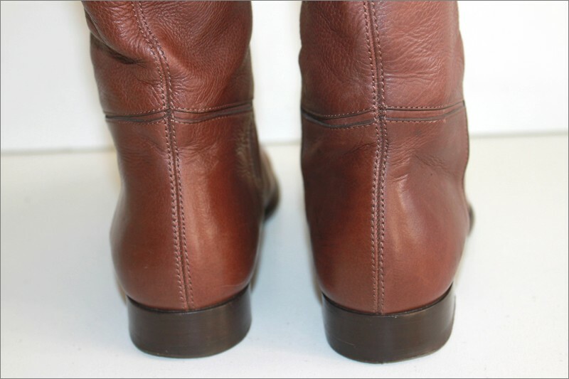Bottines VITANZA Fausse Cuir Marron Clair – Taille 36 (UK 3.5) – Bon État