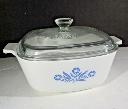 Corning Ware 1.5 Qt Casserole A-1 1/2-B Pyrex Lid A7C Vintage