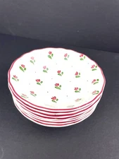 Set Johnson Brothers 7 Cereal Bowl 61/4" Floral Sprigs Ironstone Made in England