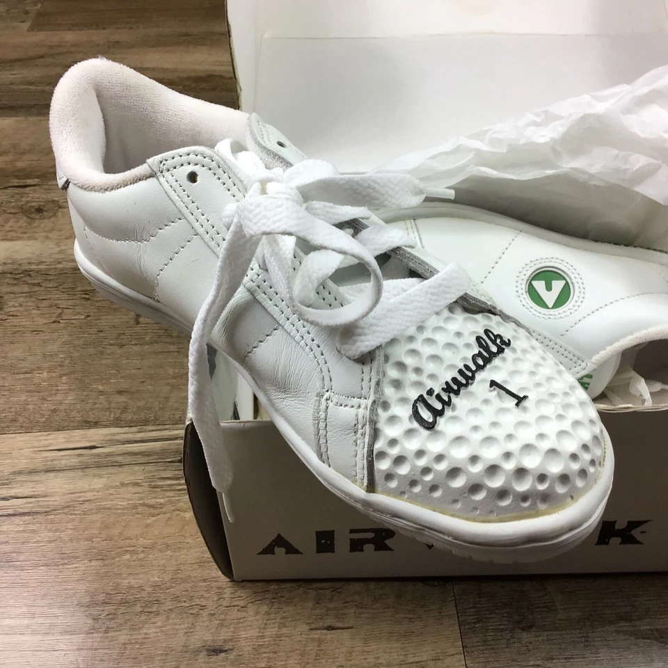 Zapatos de skate de cuero blancos talla 5 Airwalk Jim Golf Airwalk Stock muertos años 90 raros Foto 2 de 4