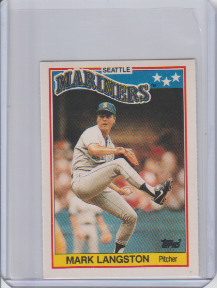 1988 Topps UK Minis #42 Mark Langston Seattle Mariners