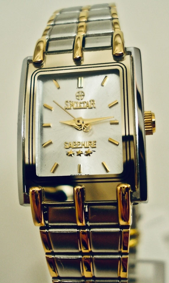  Reloj Swistar 959582L Damas Precisión Cuarzo Esfera Plateada y Dos Tonos Plateado  Foto 4 de 4