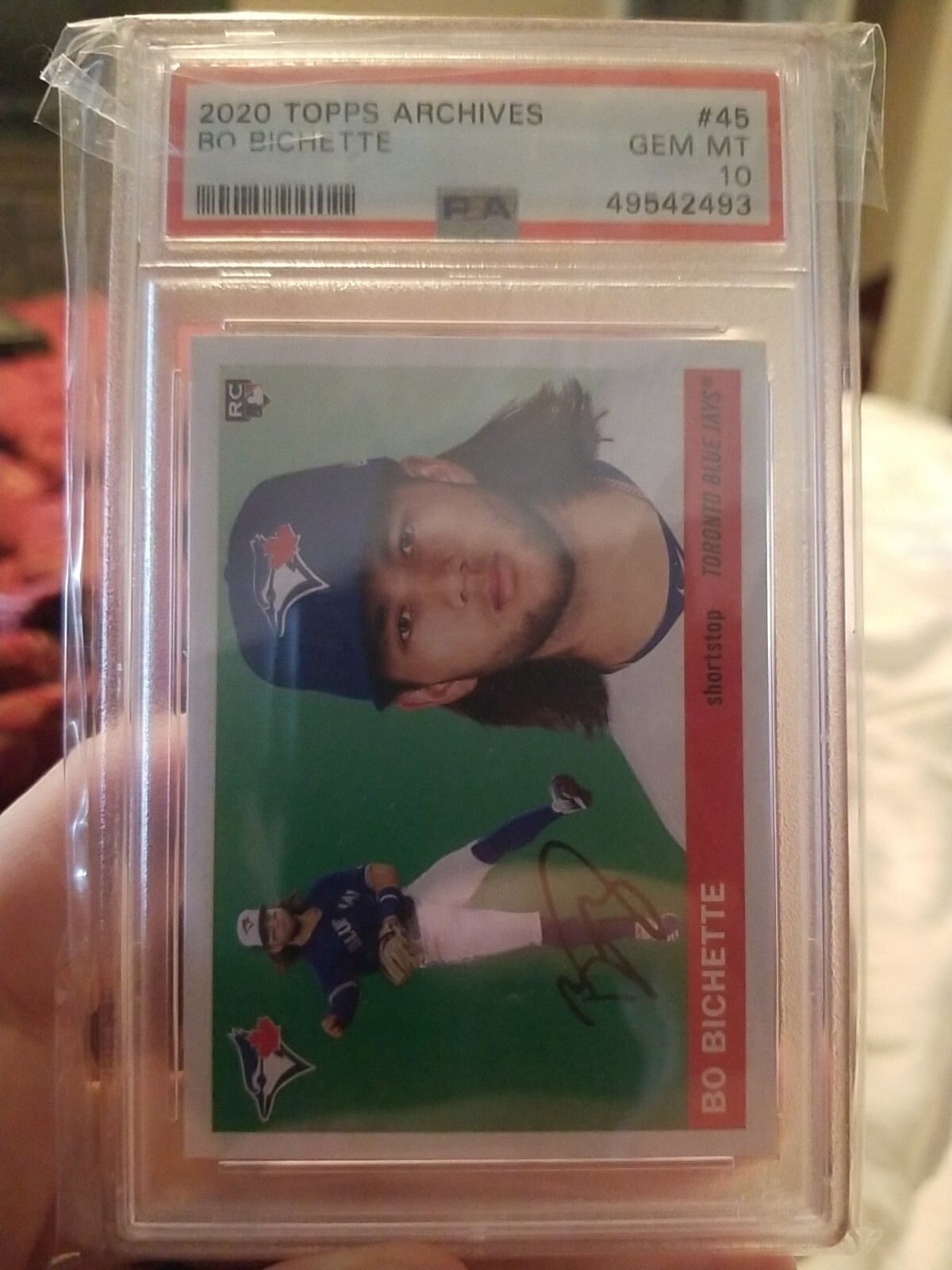 2020 BO BICHETTE TOPPS ARCHIVES "ROOKIE" #45 PSA GEM MT. 10