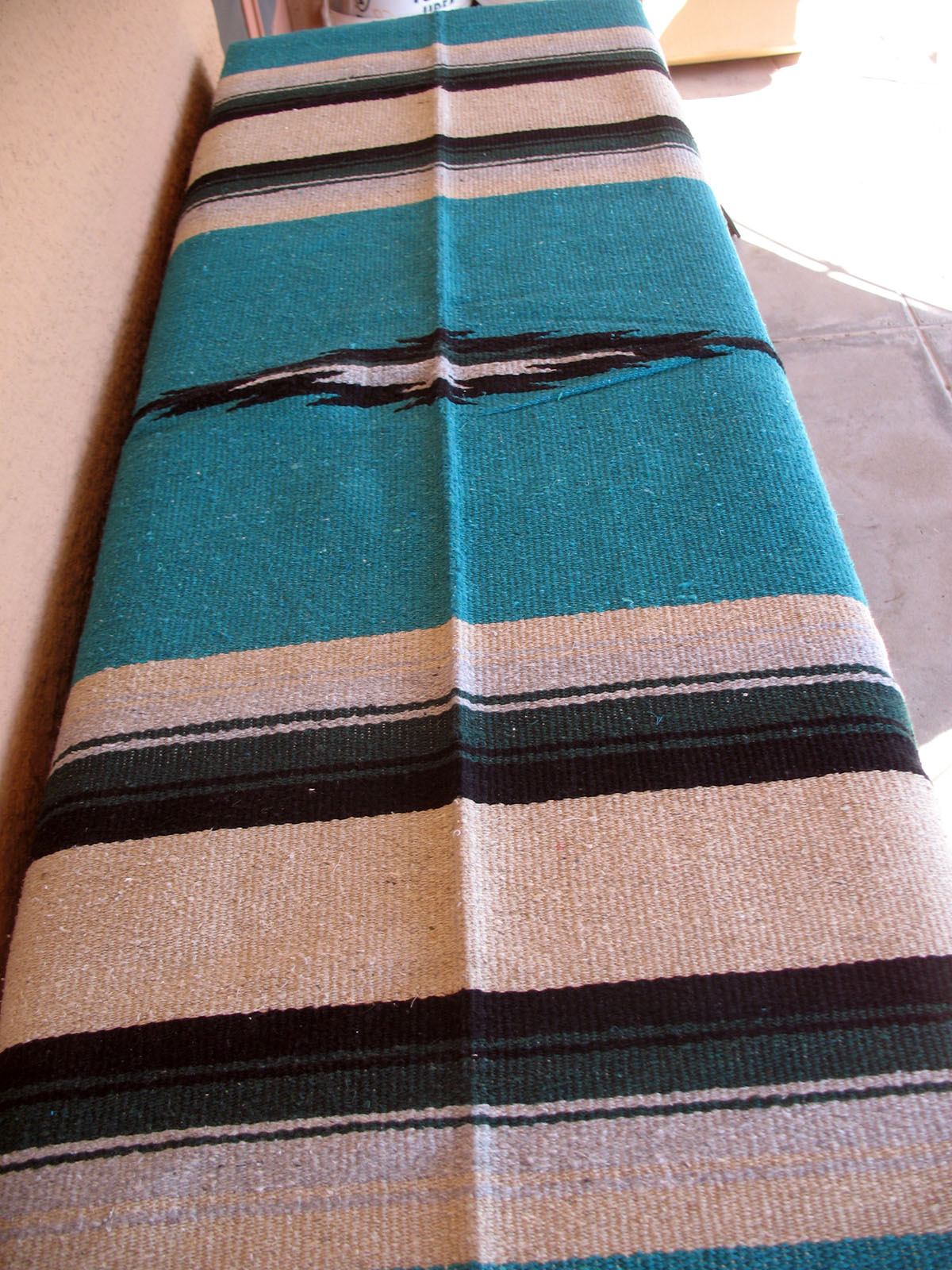 Diamond Serape ONWDiaTeal New West Southwest Southwestern Mexican