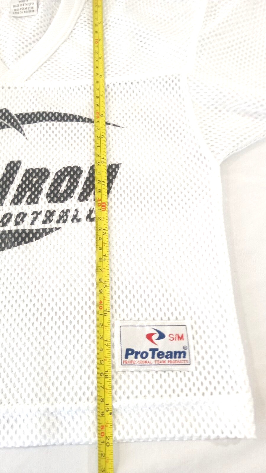 Gridiron Pro Team Football Practice Mesh Netted White Jersey Small/Medium