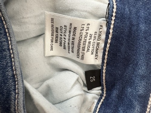 Flying Monkey Jeans Women's Skinny Ankle Denim Blue Med Wash Size 25 - Picture 5 of 5