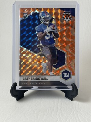2021 Mosaic Reactive Orange Prizm Gary Brightwell RC No. 377 New York Giants