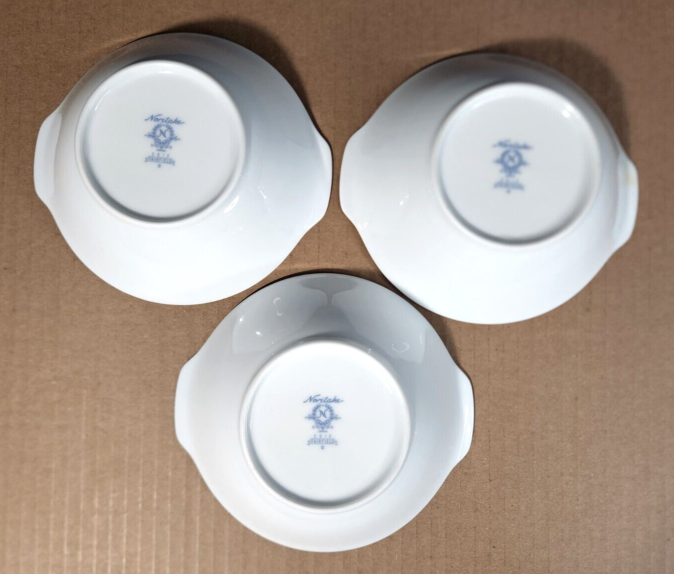 6 Noritake "Fairfield" Handled Berry/Dessert Bowls # 2612