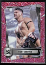 2025 Topps Chrome WWE Riley Osborne #59 Pink Shimmer Refractor