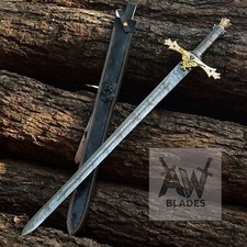 Handmade King Arthur Damascus Steel Movie Replica Sword Excalibur Sword Gift