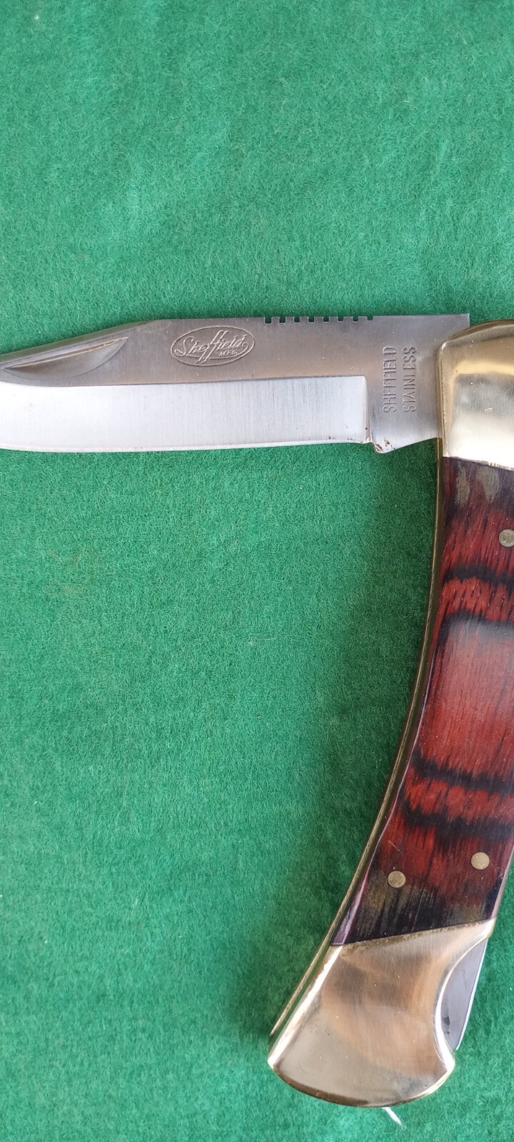 Vintage Sheffield Folding Hunter Lockback Single blade Pocket Knife eBay