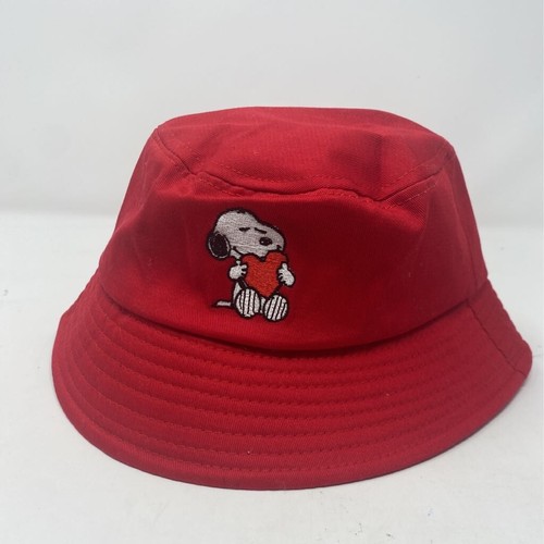 Snoopy Peanuts Womens Bucket Hat Red 
