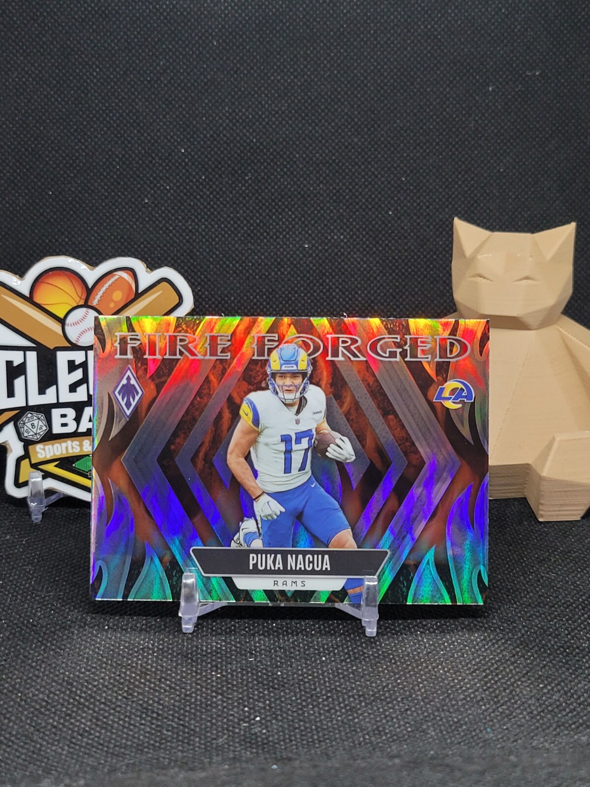 2023 PANINI PHOENIX Puka Nacua Rams FIRE FORGED #FF-8 Rams (CBMH)