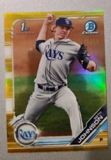 2019 Bowman Draft Chrome Gold Refractor # 46/50 Seth Johnson #BDC-90 Phillies