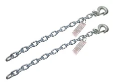5/16" x 27" Trailer Safety Chain with Clevis Cotter Pin Safety Hook Latch 2 PCS