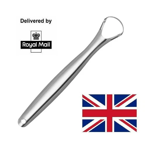 Tongue Scraper Cleaner Dental Care Stainless Steel Hygiene Oral Mouth Tounge UK - Picture 2 of 2