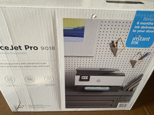 HP Officejet Pro 9018 All-in-one Smart Printer Scan Copy Fax - Sh1206 for sale online | eBay