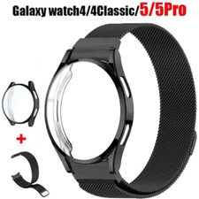 Milanese Band Strap+Case For Samsung Galaxy Watch 4/5/6/7/FE 40/44 Classic 42/46