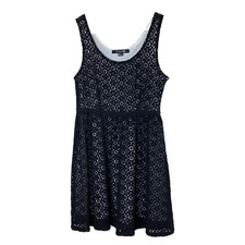 Forever 21 Womens Sheath Dress Small Black Lace Lined Sleeveless Side Zip