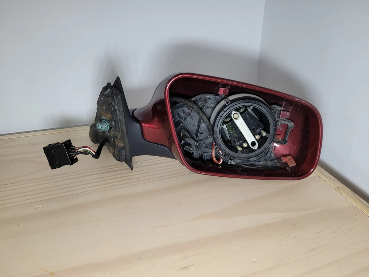 Audi B5 A4 Mirror LHS / DRIVER side (8d0857544) OEM Hibiscus Red 