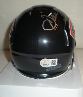 DAN HAMPTON - DE - Chicago Bears Autographed Mini Helmet w