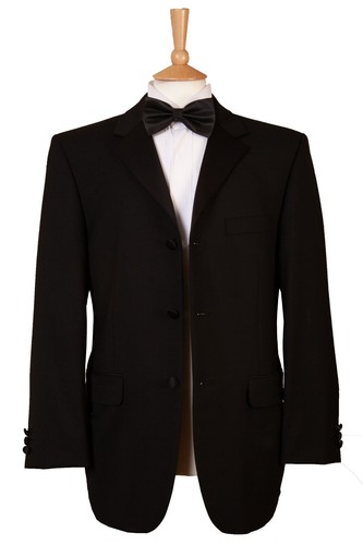 Men’s Black 3 Button Formal Blazer Smart Dinner Jacket Tuxedo Wedding Suit Coat - 第 1/4 張圖片